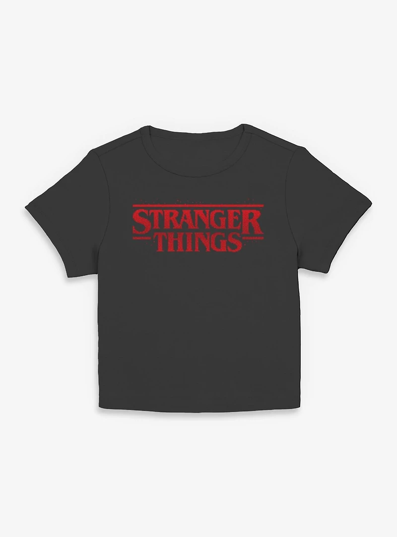 Stranger Things Red 8 Bits Logo Womens Baby T-Shirt