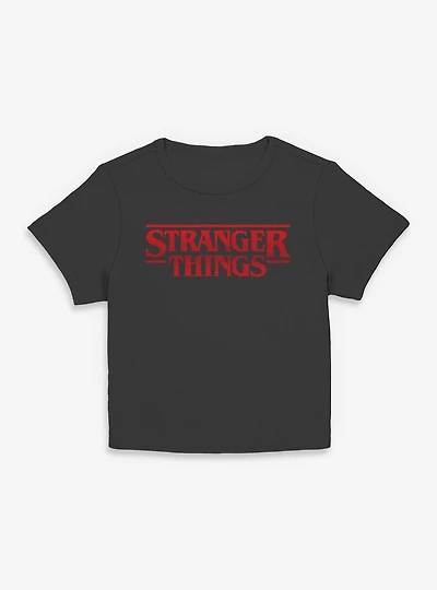 Stranger Things Red 8 Bits Logo Womens Baby T-Shirt