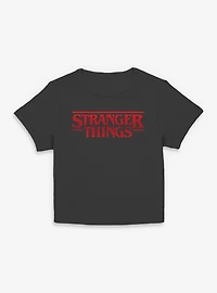 Stranger Things Red 8 Bits Logo Womens Baby T-Shirt