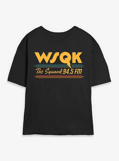 Stranger Things WSQK Radio The Squawk Womens Skimmer T-Shirt