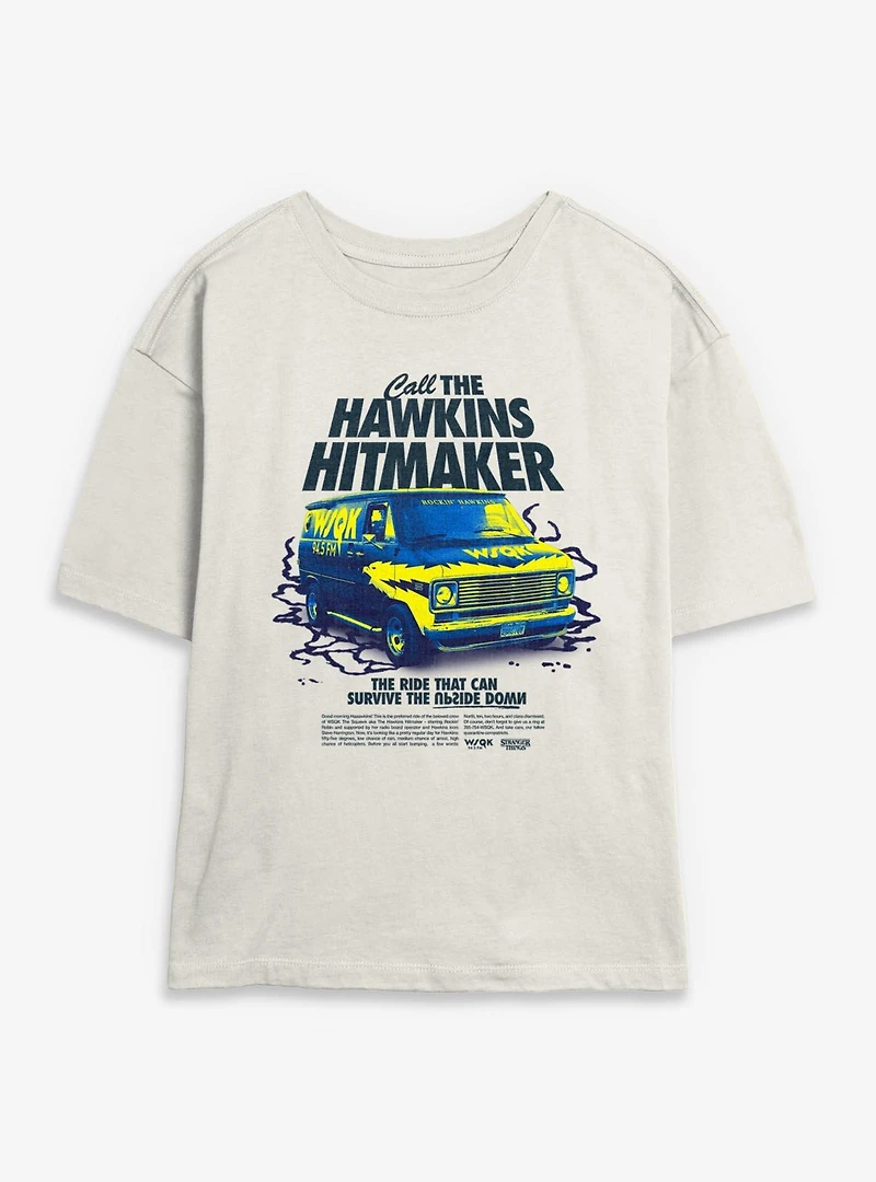 Stranger Things Call The Hawkins Hitmaker Womens Skimmer T-Shirt