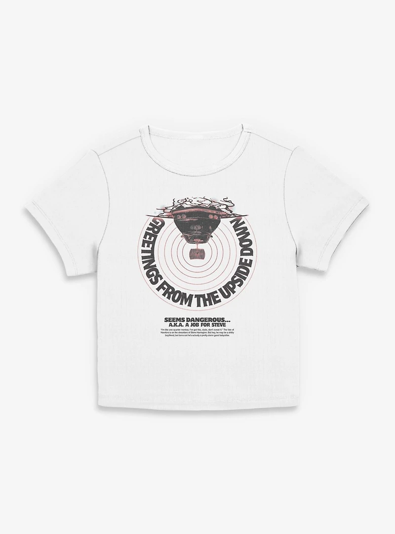Stranger Things Greetings From The Upside Down Womens Baby T-Shirt