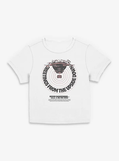 Stranger Things Greetings From The Upside Down Womens Baby T-Shirt