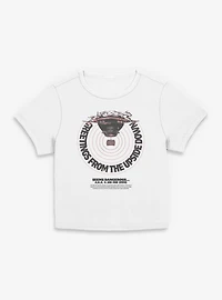 Stranger Things Greetings From The Upside Down Womens Baby T-Shirt