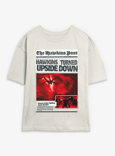 Stranger Things The Hawkins Post Womens Skimmer T-Shirt