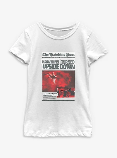 Stranger Things The Hawkins Post Youth Girls T-Shirt