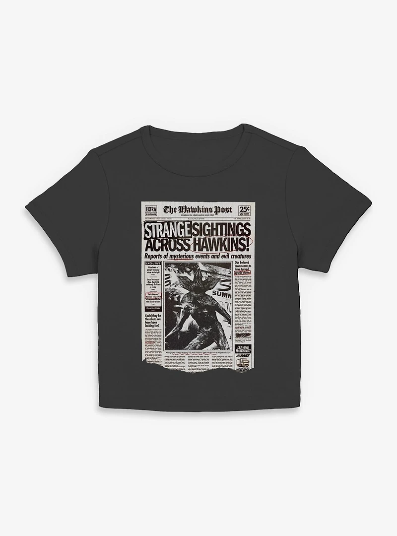Stranger Things Strange Sightings Across Hawkins Womens Baby T-Shirt