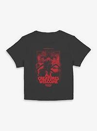 Stranger Things All Creatures Welcome Womens Baby T-Shirt