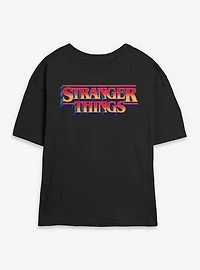 Stranger Things Gradient Logo Womens Skimmer T-Shirt