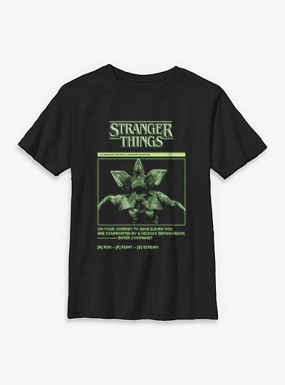 Stranger Things Demogorgon Game Journey Youth T-Shirt