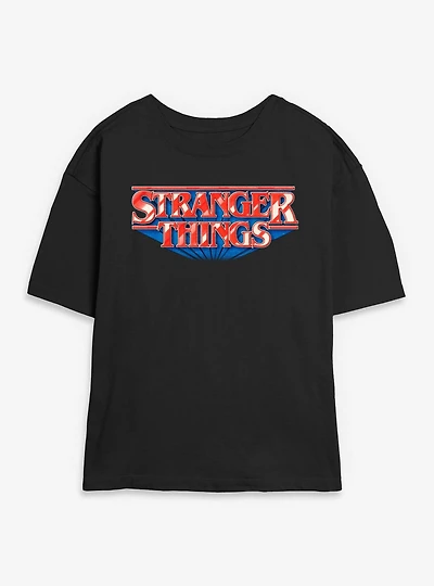 Stranger Things Glossy Logo Womens Skimmer T-Shirt