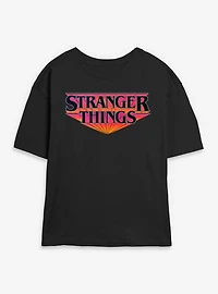 Stranger Things Retro Logo Womens Skimmer T-Shirt