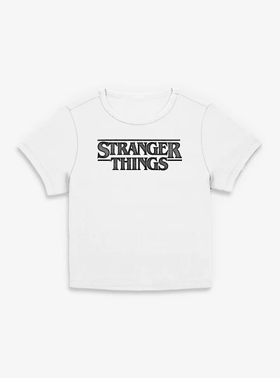 Stranger Things Pointillism Style Logo Womens Baby T-Shirt