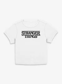 Stranger Things Pointillism Style Logo Womens Baby T-Shirt