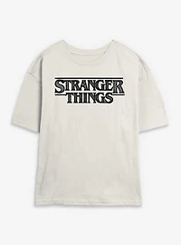Stranger Things Pointillism Style Logo Womens Skimmer T-Shirt