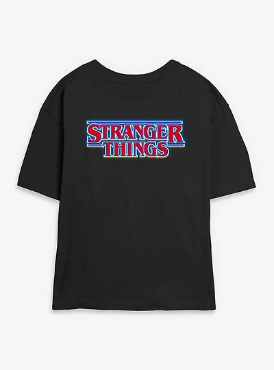 Stranger Things Glow Logo Womens Skimmer T-Shirt
