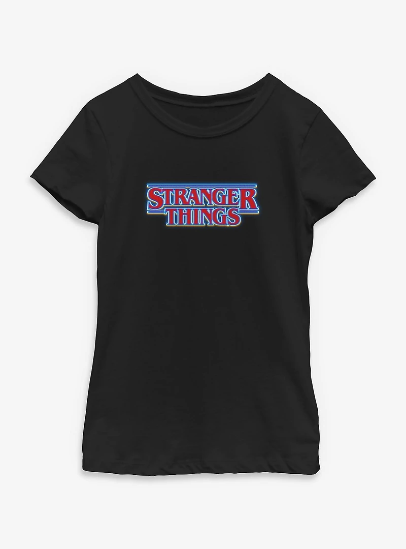 Stranger Things Glow Logo Youth Girls T-Shirt