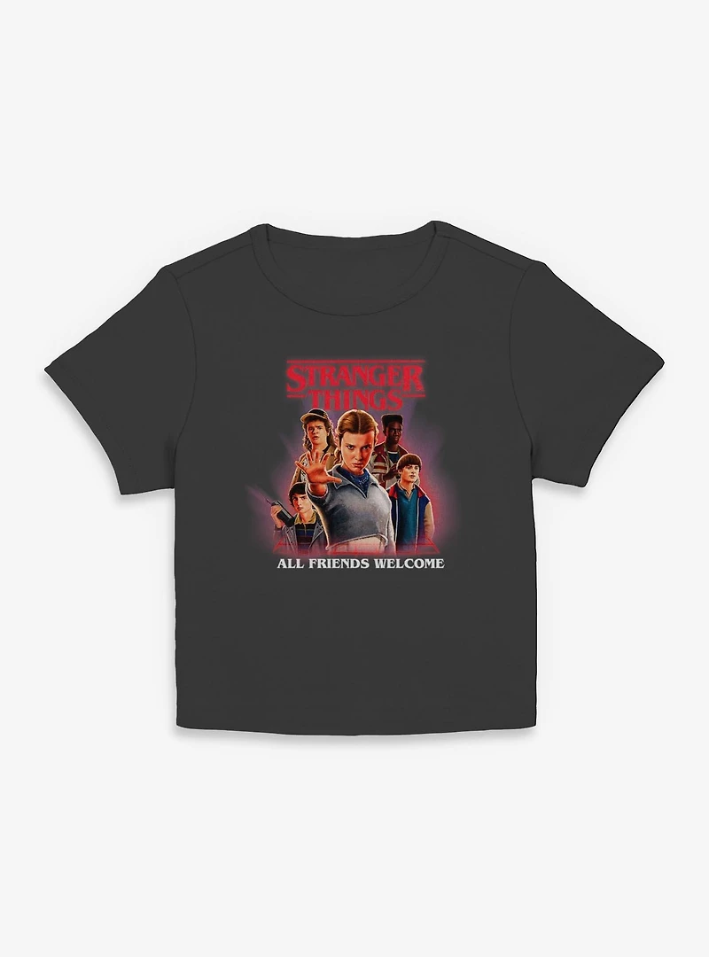 Stranger Things All Friends Welcome Womens Baby T-Shirt