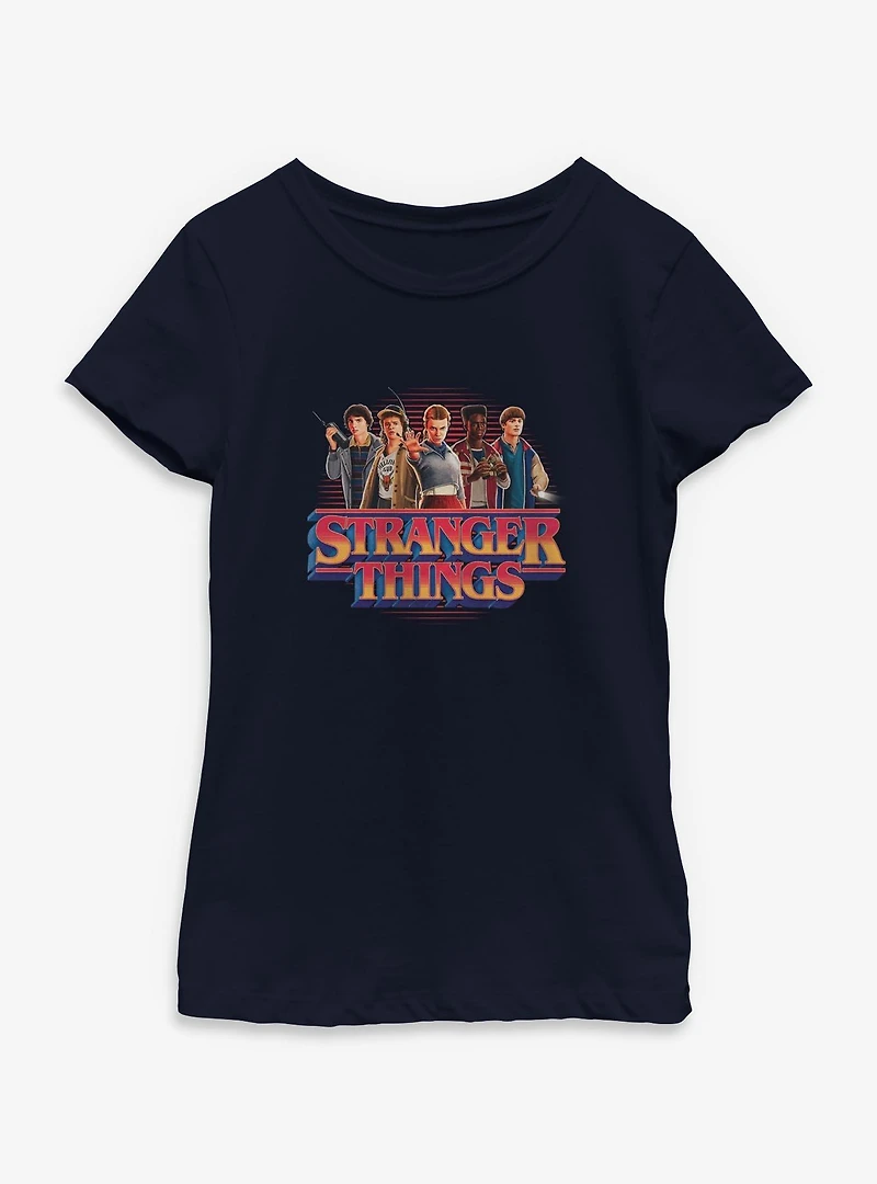 Stranger Things Crew With Logo Youth Girls T-Shirt