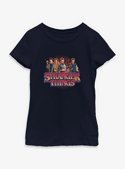 Stranger Things Crew With Logo Youth Girls T-Shirt