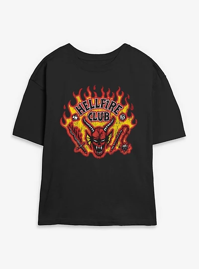 Stranger Things Hellfire Club Logo Womens Skimmer T-Shirt
