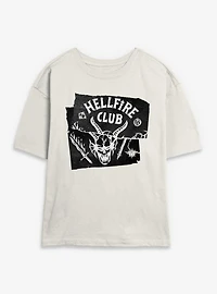 Stranger Things Hellfire Club Torn Sheet Womens Skimmer T-Shirt