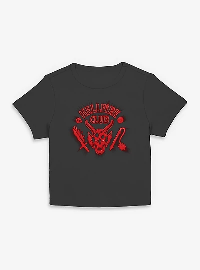 Stranger Things Hellfire Club Red Glow Womens Baby T-Shirt