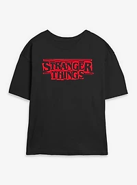 Stranger Things Logo Stencil Womens Skimmer T-Shirt