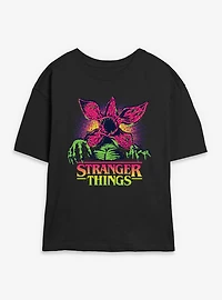 Stranger Things 8 Bits Demogorgon Womens Skimmer T-Shirt