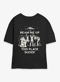 Stranger Things Beam Me Up Womens Skimmer T-Shirt