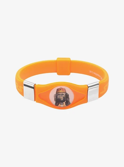 Star Wars Rebels Chopper Kids Orange Silicone Glow Bracelet