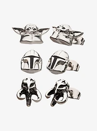 Star Wars The Mandalorian Stud Earrings Set (3pcs)