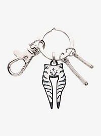 Star Wars Ahsoka Headdress and Charms Keychain