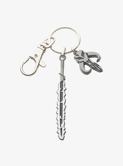 Star Wars Dark Saber Mando Charm Keychain