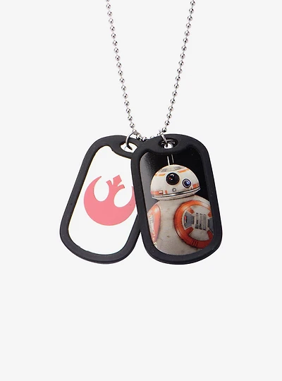 Star Wars Episode 7 BB-8 Rubber Silencer Double Dog Tag Pendant Necklace