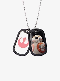 Star Wars Episode 7 BB-8 Rubber Silencer Double Dog Tag Pendant Necklace