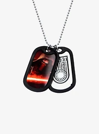 Star Wars Episode 7 First Order Kylo Ren Rubber Silencer Double Dog Tag Pendant Necklace