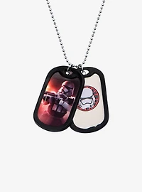 Star Wars Episode 7 Stormtrooper Rubber Silencer Double Dog Tag Pendant Necklace