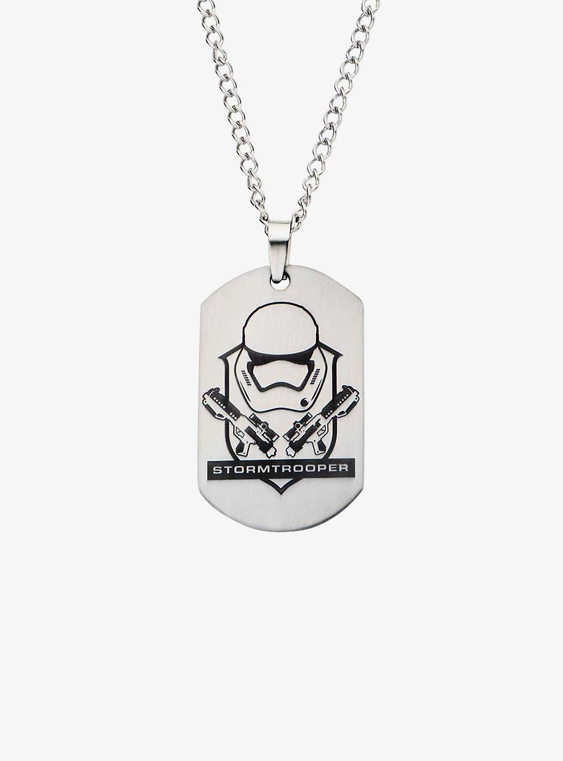 Star Wars Episode 7 Stormtrooper Laser Etched Dog Tag Pendant Necklace