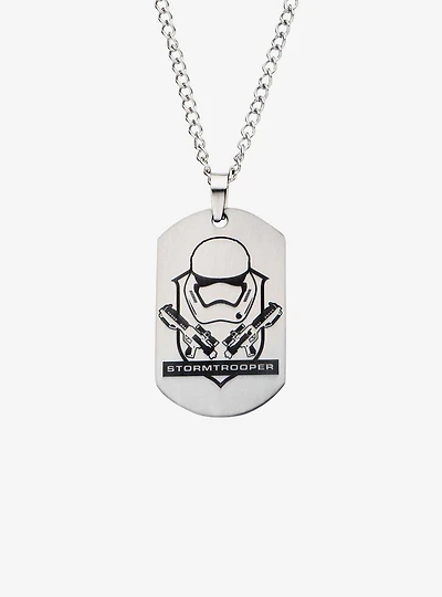 Star Wars Episode 7 Stormtrooper Laser Etched Dog Tag Pendant Necklace