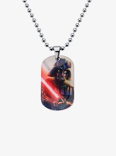 Star Wars Graphic Darth Vader Kids Dog Tag Pendant Necklace