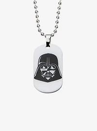 Star Wars Glow in the Dark Darth Vader Dog Tag Pendant Necklace