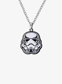Star Wars Etched Stormtrooper Enamel Pendant Necklace