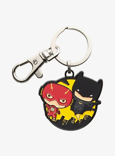 DC Comics The Flash and Batman Chibi Keychain