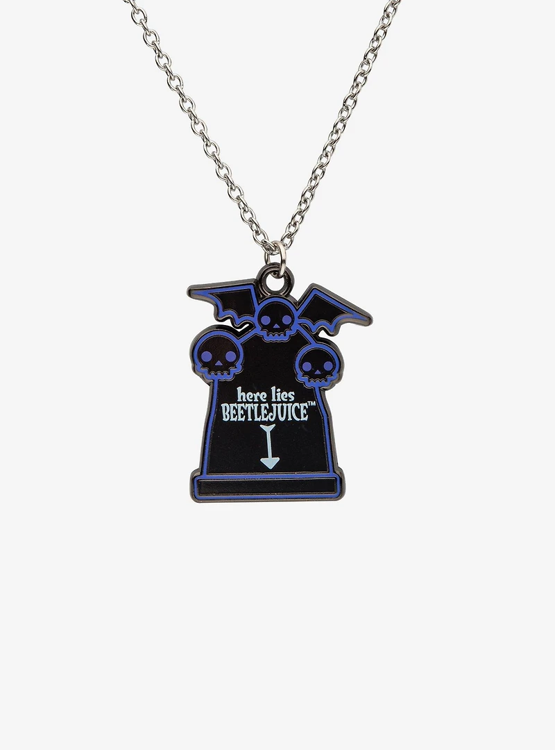 Beetlejuice Tomb Stone Necklace