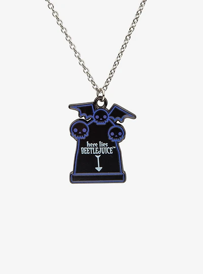 Beetlejuice Tomb Stone Necklace