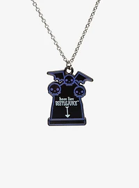 Beetlejuice Tomb Stone Necklace