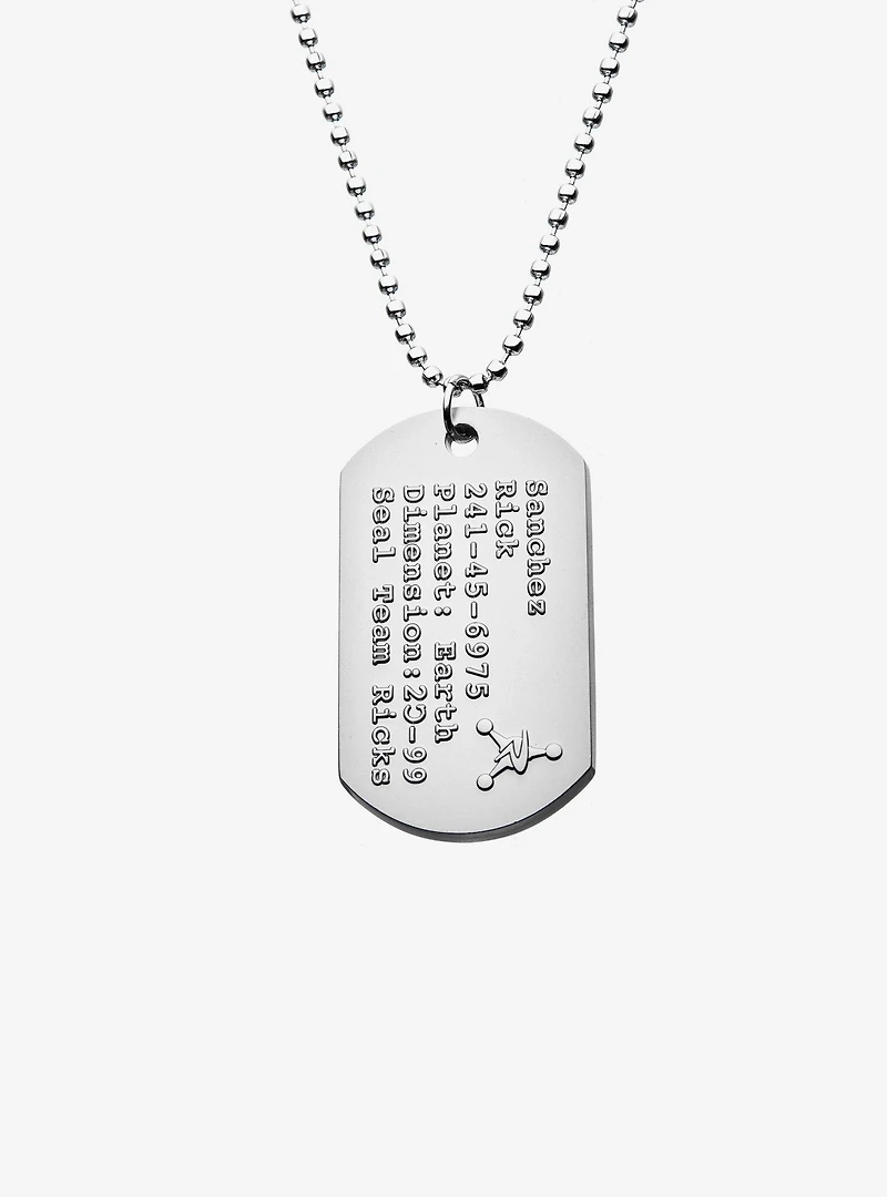 Rick and Morty Seal Team Rick's Dog Tag Pendant Necklace