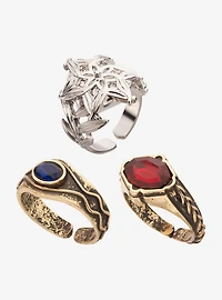 The Lord of the Rings Three Elven Adjustable Ring Set