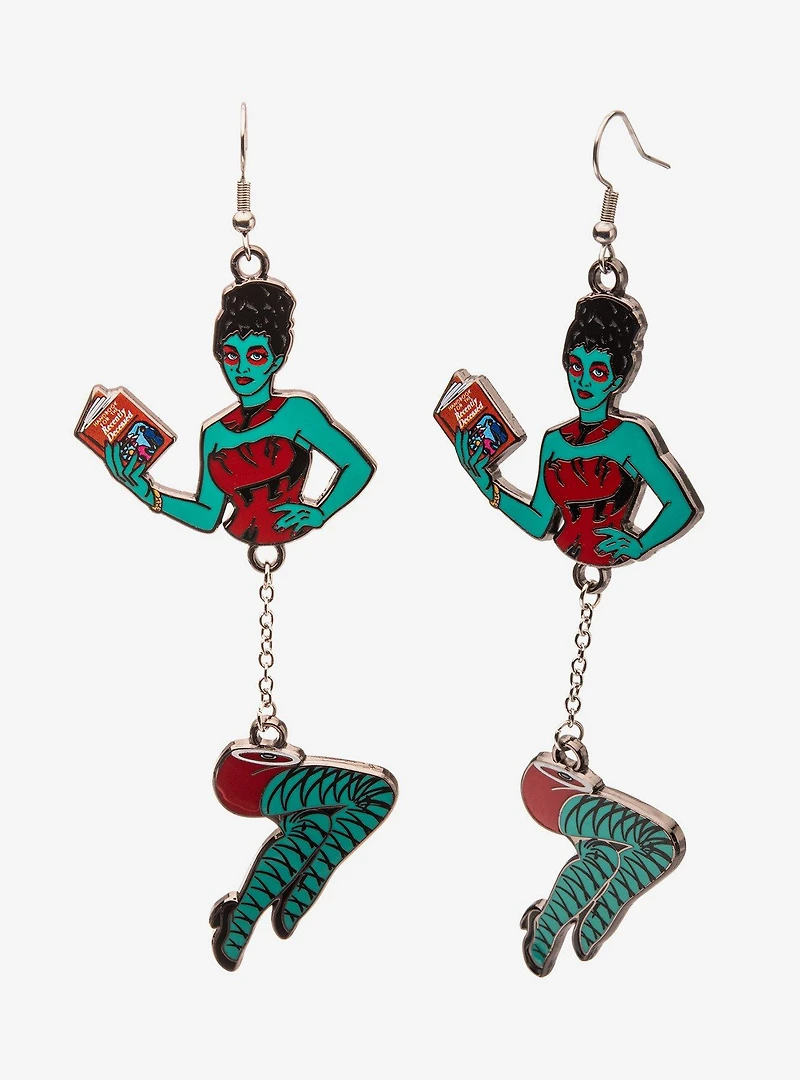 Beetlejuice Cut Woman Top and Bottom Earrings
